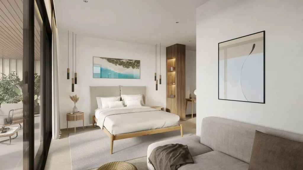 Bedroom at Dolce Beach Residence Sint Maarten beachfront condos for sale